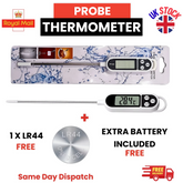 Digital Meat Thermometer Food Temperature Probe for Cooking BBQ Turkey Kitchen