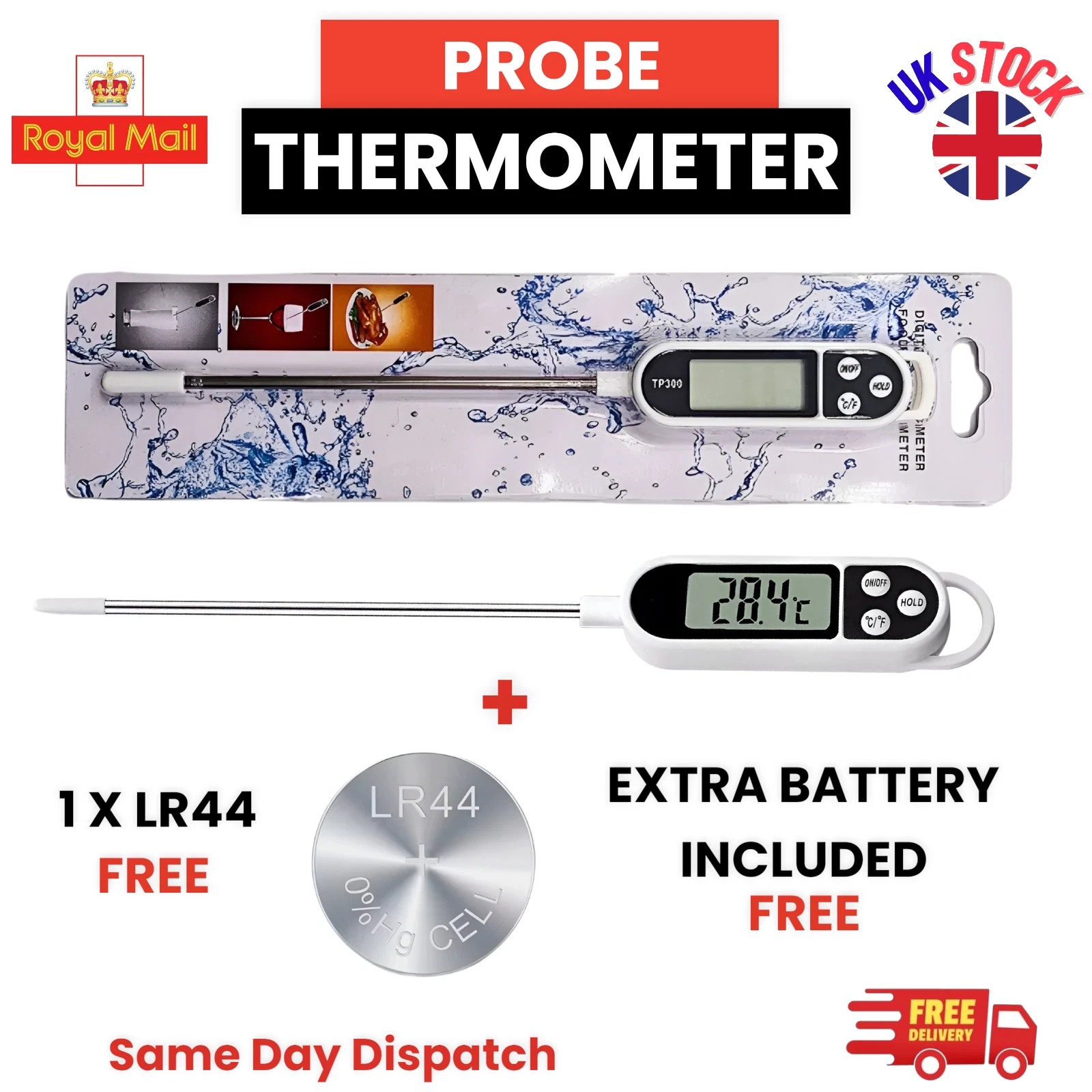 Digital Meat Thermometer Food Temperature Probe for Cooking BBQ Turkey Kitchen
